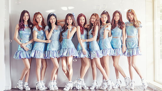 Photo de 9 membres KPop, K-pop, Gugudan, asiatique, groupe de femmes, femmes, Kim Se-jeong, Fond d'écran HD HD wallpaper