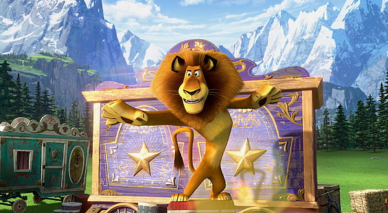 Film Alex le lion de Madagascar, madagascar 3, lion, alex, Fond d'écran HD HD wallpaper