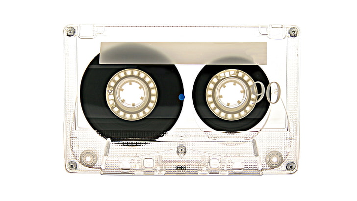 przezroczysta kaseta magnetofonowa, retro, taśma, kaseta z taśmą, Tapety HD