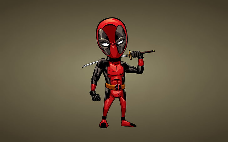Marvel Deadpool illustration, red, minimalism, sword, comic, deadpool, HD  wallpaper | Wallpaperbetter