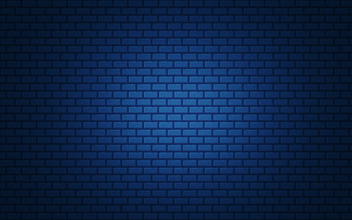 синя тухлена стена, синьо, просто, тухла, градиент, текстура, HD тапет HD wallpaper