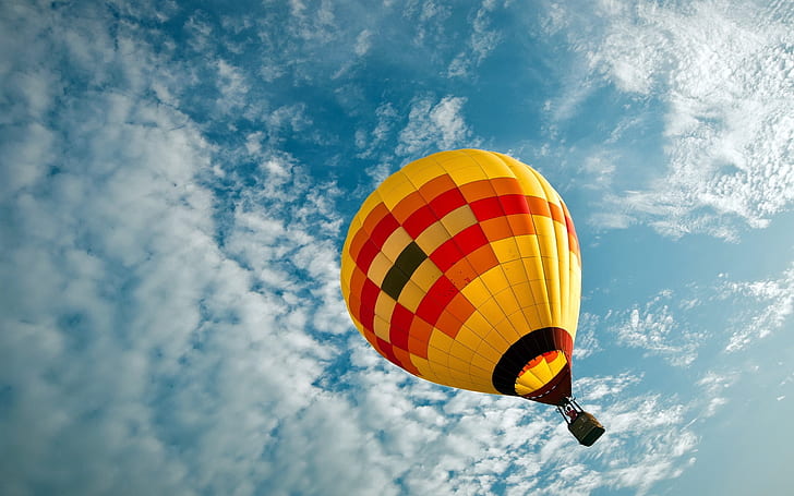 Balão maravilhoso, balão, fundo, céu, paisagem feliz, HD papel de parede