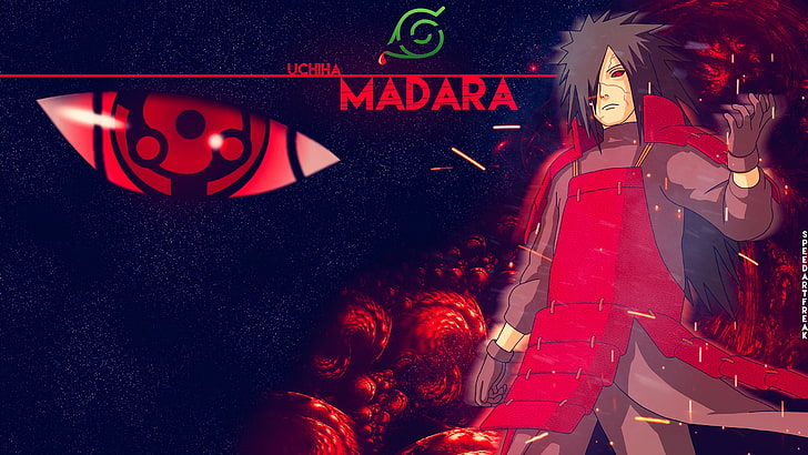 Papel de parede Madara, Uchiha Madara, Sharingan, Eterno Mangekyou Sharingan, Konoha, Naruto Shippuuden, HD papel de parede