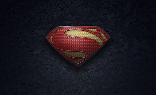 Logotipo del hombre de acero, logotipo de Superman, Películas, Hombre de acero, 2013, Fondo de pantalla HD HD wallpaper