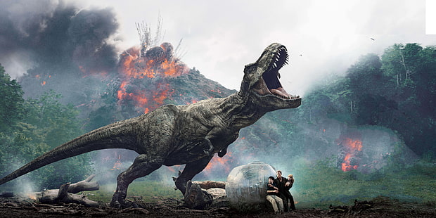 Jurassic World Fallen Kingdom, Jurassic World, 2018 filmer, filmer, 4k, hd, 5k, 8k, 10k, Chris Pratt, 12k, HD tapet HD wallpaper