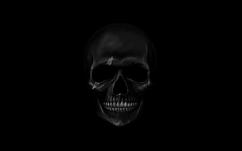 череп, арт фоны, зубы, кости, скачать 3840x2400 череп, HD обои HD wallpaper