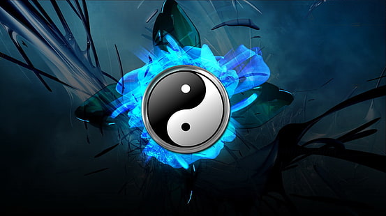 Yin y yang, Fondo de pantalla HD HD wallpaper