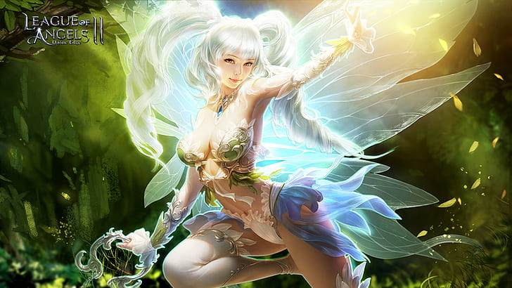 Flora Angel Of Flower Characters League Of Angels 2 Warrior HD Wallpaper لسطح المكتب 1920 × 1080، خلفية HD