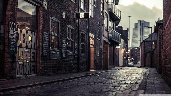 الظلام ، إنجلترا ، لندن ، الشارع، خلفية HD HD wallpaper