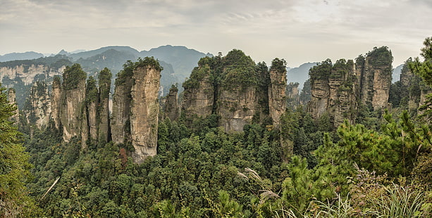 krajobraz, formacja skalna, Chiny, Tapety HD HD wallpaper