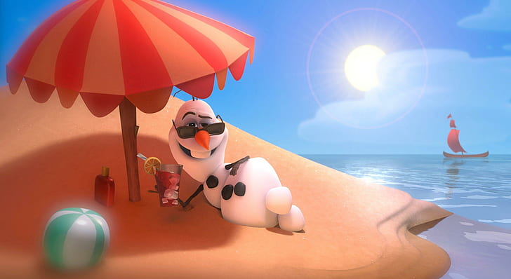 Disney gefroren Olaf Sommerferien, Disney, gefroren, Olaf, Sommerferien, HD-Hintergrundbild
