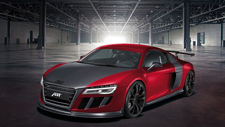 ABT Audi R8 GTR 2013, red and black audi coupe, audi, 2013, cars, HD wallpaper