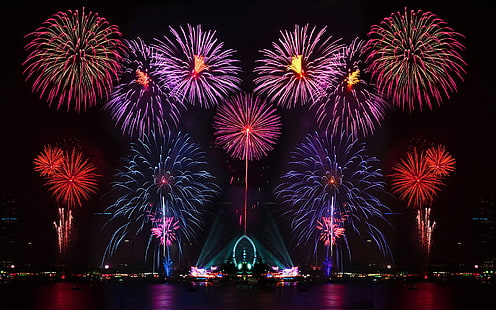 سنة جديدة سعيدة عشية رأس السنة الجديدة الألعاب النارية في أستراليا خلفية سطح المكتب HD 1920 × 1200، خلفية HD HD wallpaper