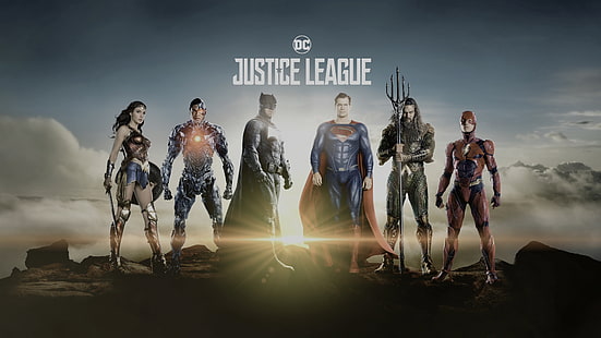 Wonder Woman, Batman, Süpermen, Cyborg, Flash, Aquaman, Justice League, HD masaüstü duvar kağıdı HD wallpaper