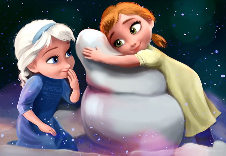 Film, Frozen, Anna (Frozen), Arendelle, Elsa (Frozen), Frozen (Film), Neige, Fond d'écran HD