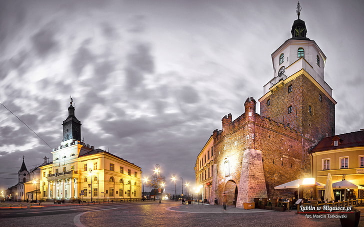 Lublin, Polandia, Polandia, Cityscape, Pariwisata, turis, Eropa, Wallpaper HD