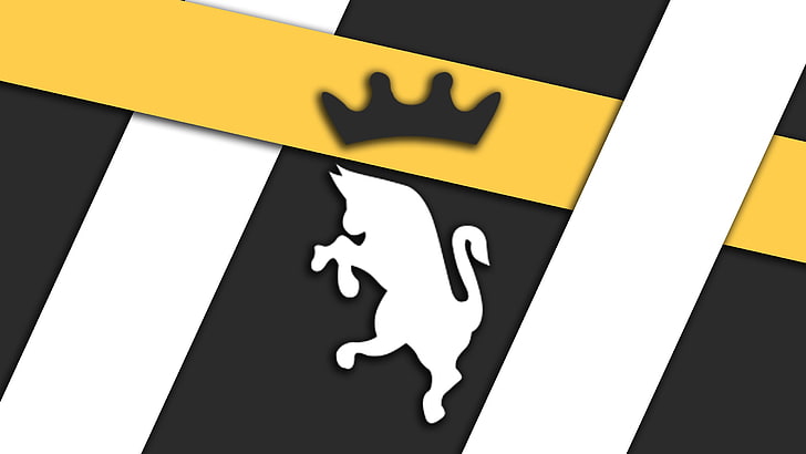 animal blanco con el logo de la corona, deporte, Juventus, deportes, club deportivo, fútbol, ​​clubes de fútbol, ​​estilo material, Fondo de pantalla HD