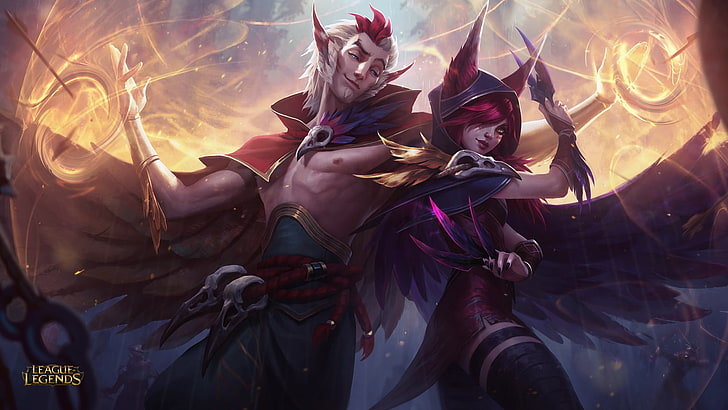 Mobile Legends cover, Summoner's Rift, Xayah and Rakan (League of Legends), Rakan (League of Legends), Xayah and Rakan, League of Legends, Xayah (League of Legends), HD wallpaper