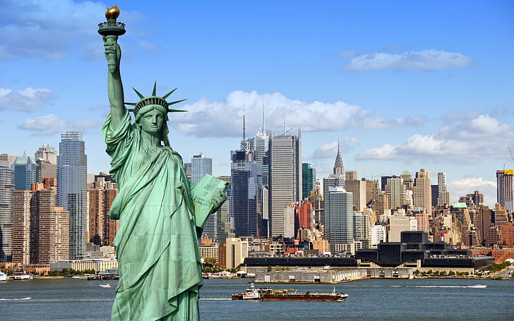 Patung Liberty Kota New York 071570, Wallpaper HD