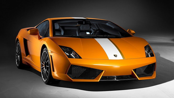 pomarańczowo-czarne kabriolet coupe, Lamborghini Gallardo, pomarańczowe samochody, samochód, pojazd, Lamborghini, Super Car, Tapety HD