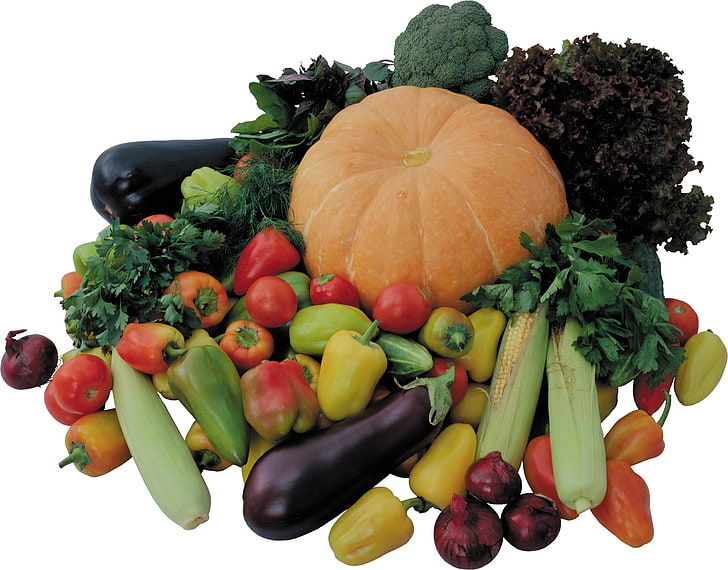 pumpkin; eggplant; belt peppers; tomatoes, vegetables, food, healthy, HD wallpaper
