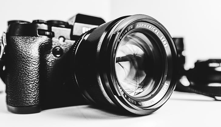 camera, black and white, lens, Fujifilm, b/w, Fujifilm X-T1, HD wallpaper