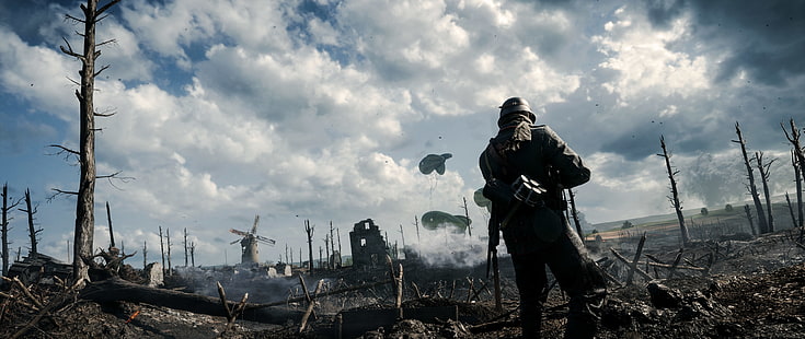 Call of Duty wallapaper digital, Battlefield 1, EA DICE, Primera Guerra Mundial, soldado, guerra, videojuegos, Fondo de pantalla HD HD wallpaper