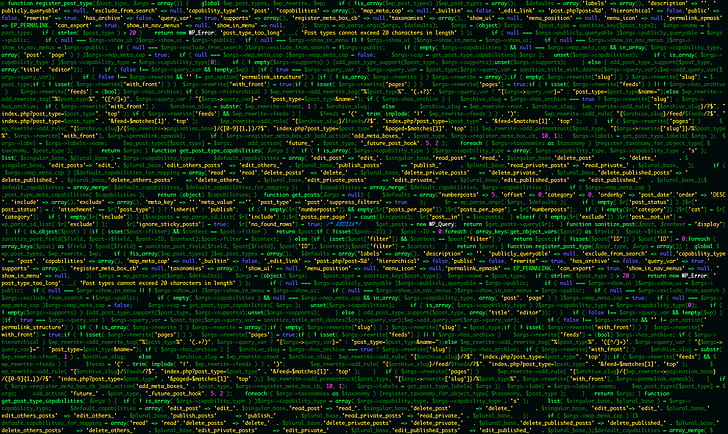 الكمبيوتر كود البرمجة PHP تسليط الضوء على بناء الجملة القرصنة الخضراء بساطتها، خلفية HD