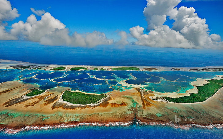 Caroline Atoll Kiribati-2016 Bing Wallpaper, HD wallpaper