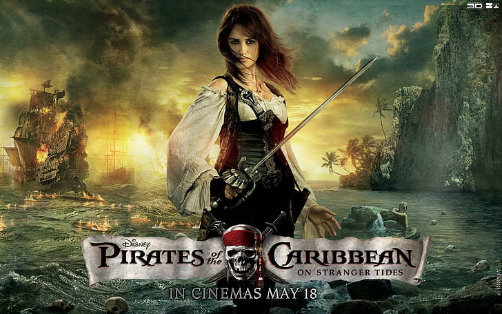 Penelope Cruz Pirates Of The Caribbean, pirates, caribbean, penelope, cruz, movies, HD wallpaper