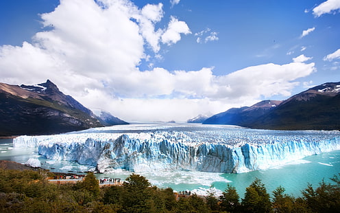 природа, лед, пейзаж, ледники, Перито Морено, Аргентина, Патагония, HD обои HD wallpaper