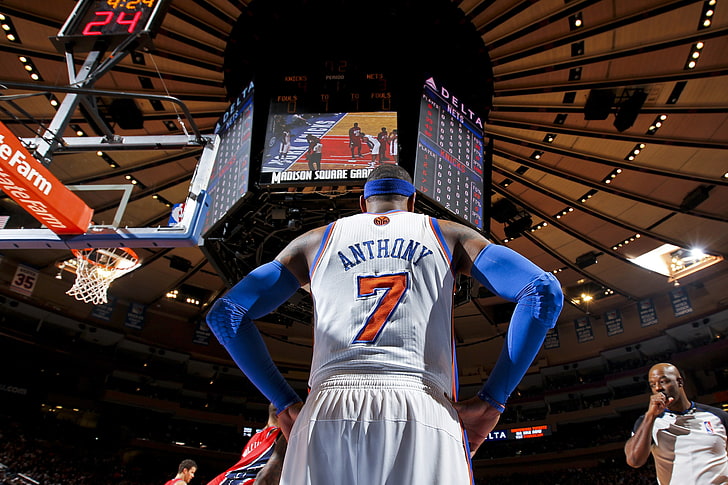 NBA, bola basket, New York City, New York Knicks, Carmelo Anthony, olahraga, pria, olahraga, Wallpaper HD