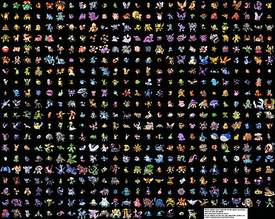 Pokemon sprites Anime Pokemon HD sanat, Pokemon, sprites, HD masaüstü duvar kağıdı HD wallpaper