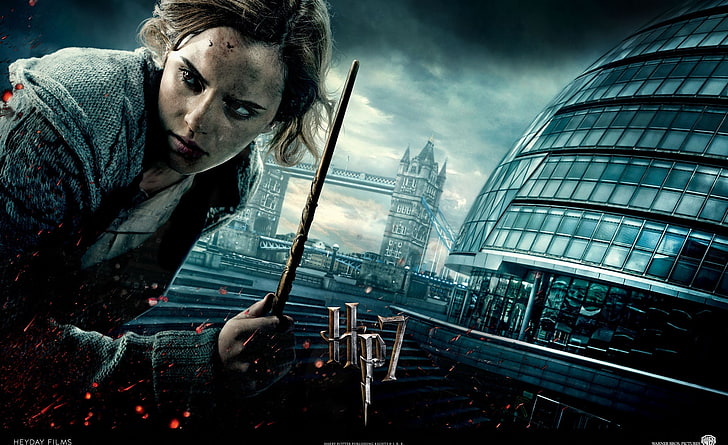 Harry Potter And The Deathly Hallows - Hermione, Harry Potter 7 poster, Movies, Harry Potter, harry potter and the deathly hallows, hp7, emma watson, hermione granger, emma watson as hermione granger, harry potter and the deathly hallows part 1, harry potter and the deathly hallows hermione, HD wallpaper