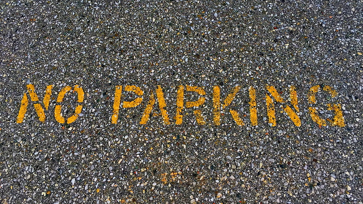 parking, éclaboussures de peinture, texte, gravier, photographie, Fond d'écran HD