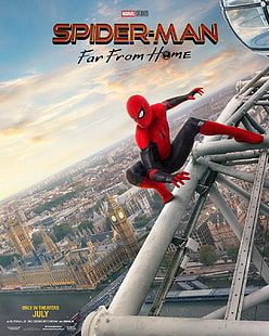 Spider-Man, Peter Parker, Tom Holland, Marvel Cinematic Universe, Marvel Comics, póster de película, Fondo de pantalla HD HD wallpaper