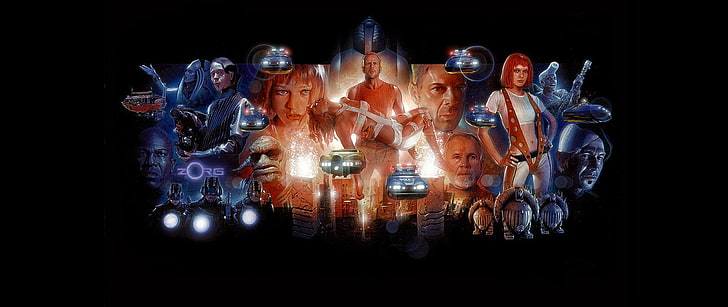The Fifth Element, movies, ultrawide, Bruce Willis, HD wallpaper