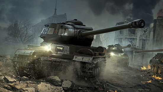 World of Tanks, wargaming, IS-2, tank, militare, Sfondo HD HD wallpaper