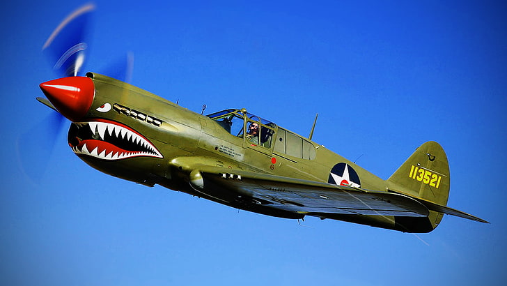Aviões militares, Curtiss P-40 Warhawk, P-40 Kittyhawk, HD papel de parede