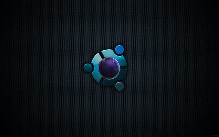 Ubuntu Blue ، شعار Ubuntu ، أزرق ، Ubuntu، خلفية HD
