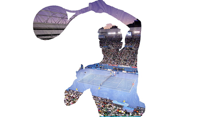 Aberto da Austrália, tênis, violeta, Rafael Nadal, quadras de tênis, HD papel de parede