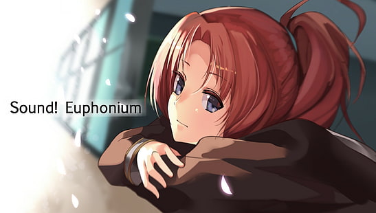 Anime, Anime Girls, Nakagawa Natsuki, kurze Haare, Rotschopf, blaue Augen, Hibike!Euphonium, HD-Hintergrundbild HD wallpaper