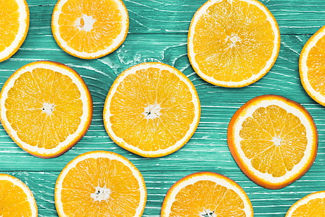 фон, апельсин, фрукты, дерево, текстура, ломтики, ломтик, HD обои HD wallpaper