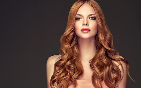 blue, eyes, girl, hair, lipstick, long, model, redhead, woman, HD wallpaper HD wallpaper