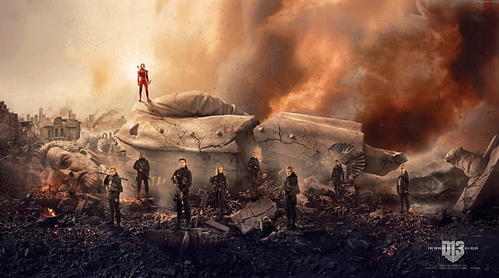 Migliori film, Jennifer Lawrence, Effi ninnolo, Mockingjay - Parte 2, Elizabeth Banks, Katniss, The Hunger Games, Sfondo HD HD wallpaper