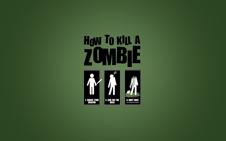 hur man dödar en zombie tapet, zombie, bit, hur man dödar zombie, HD tapet