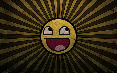 Emoji-illustration, fantastiskt ansikte, konstverk, smiley, HD tapet HD wallpaper