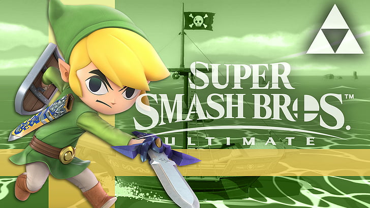 Video Game, Super Smash Bros. Ultimate, The Legend of Zelda: Pembuat Angin, Toon Link, Wallpaper HD
