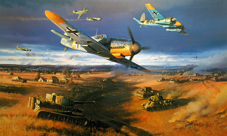 video game screenshot, Messerschmitt, Messerschmitt Bf-109, World War II, Germany, military, military aircraft, Luftwaffe, HD wallpaper