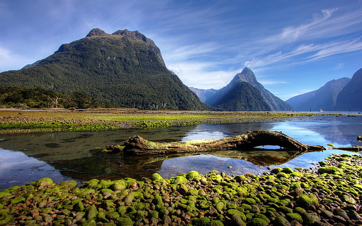 Milford Sound New Zealand Hd Hintergrundbilder für Laptop Widescreen kostenloser Download, HD-Hintergrundbild